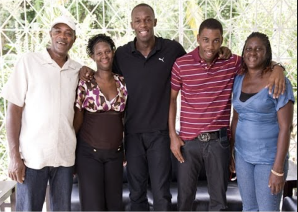 Usain Bolt y su familia